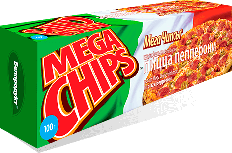 Мегачипсы картофельные со вкусом пиццы пеперони 100 гр. 1013