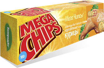 Мегачипсы картофельные со вкусом курицы 100 гр. 1010