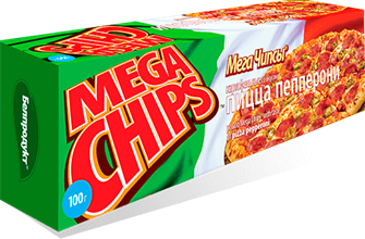 Мегачипсы картофельные со вкусом пиццы пеперони 100 гр. 1013